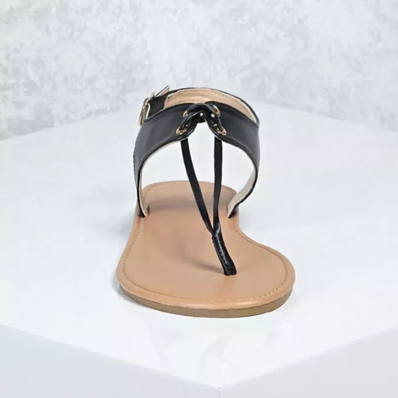 Forever 21 faux leather thong Sandals Sz 8 - Picture 2 of 3